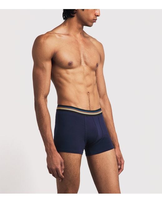 Paul Smith Blue Stretch-Organic Cotton Trunks for men