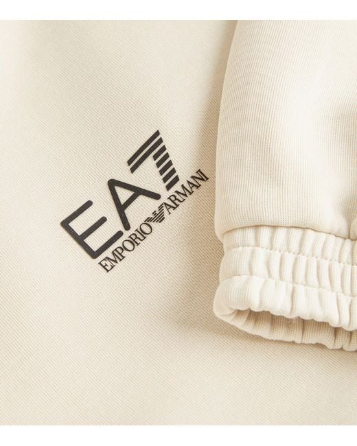 EA7 Natural Cotton-blend Logo Sweatshirt for men