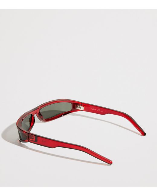 Rick Owens Pink Fog Rectangular Sunglasses for men