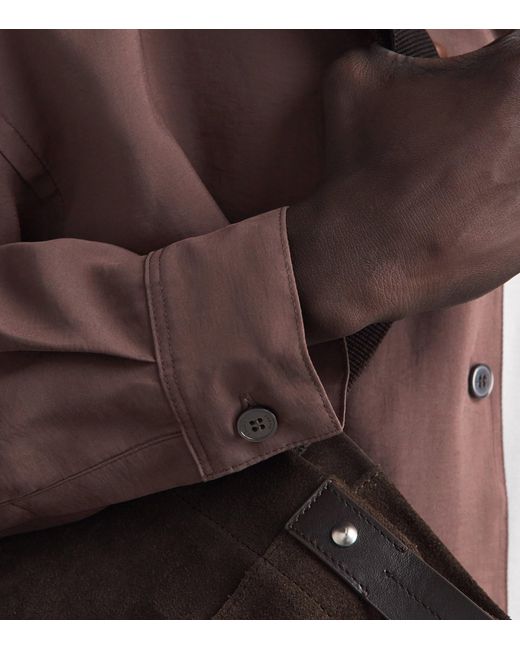 FRAME Brown Camp Collar Shirt for men