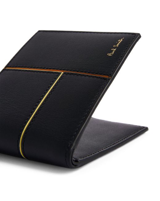 Paul Smith Black Leather Panelled Bifold Wallet for men