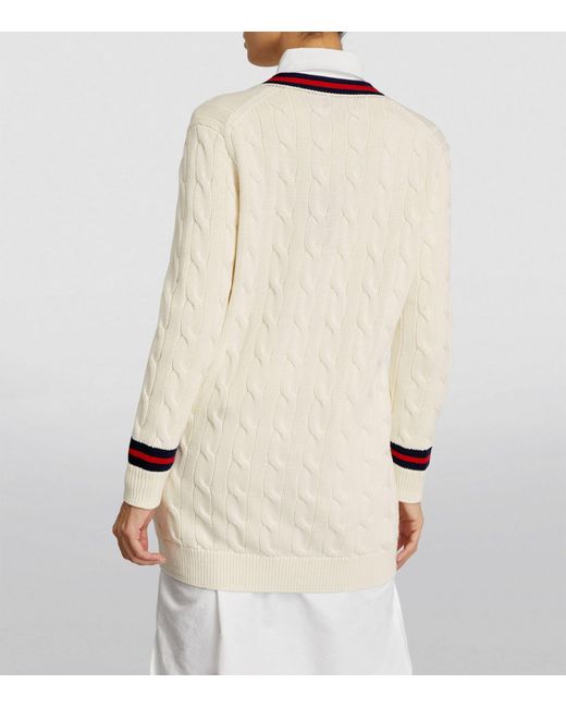Polo Ralph Lauren Natural Cable-knit Cricket Cardigan