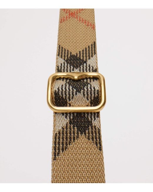 Burberry Red Check Horseshoe Cross-Body Bag