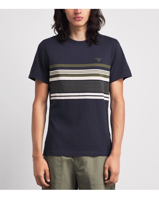 Barbour Blue Stripe Teeside T-Shirt for men