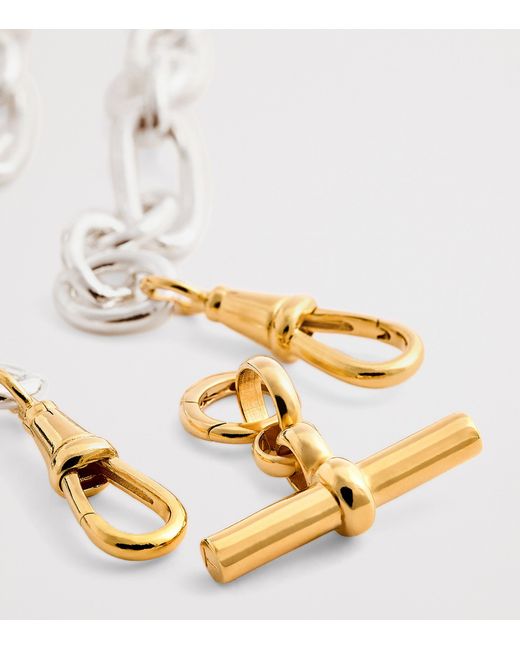 Tilly Sveaas Metallic Medium Sterling T-Bar Clipt Necklace