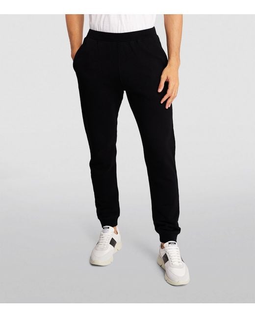 Sunspel Black Loopback Sweatpants for men