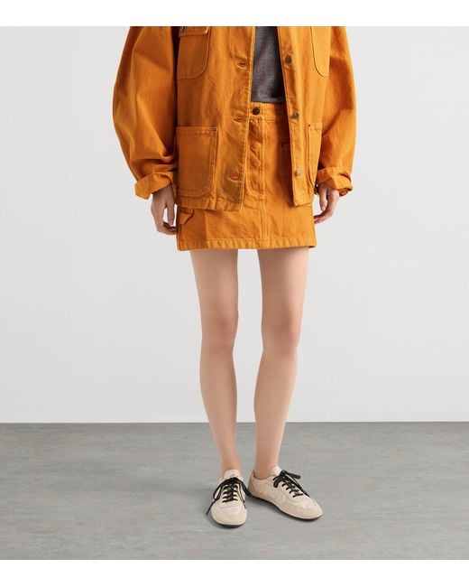 Prada Orange Canvas Mini Skirt