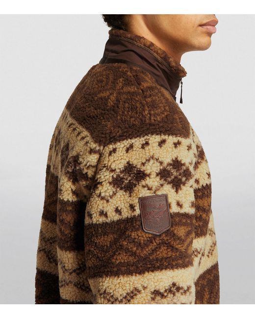 Polo Ralph Lauren Brown Zip-up Fleece Jacket for men