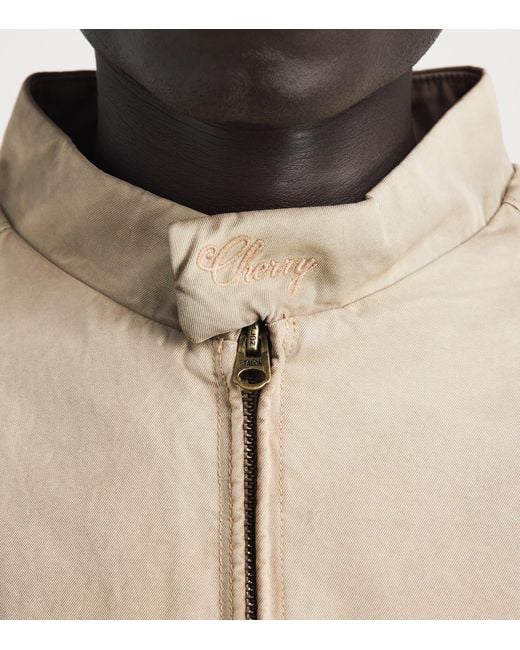 CHERRY LA Natural Sun-Faded Championship Bomber Jacket for men