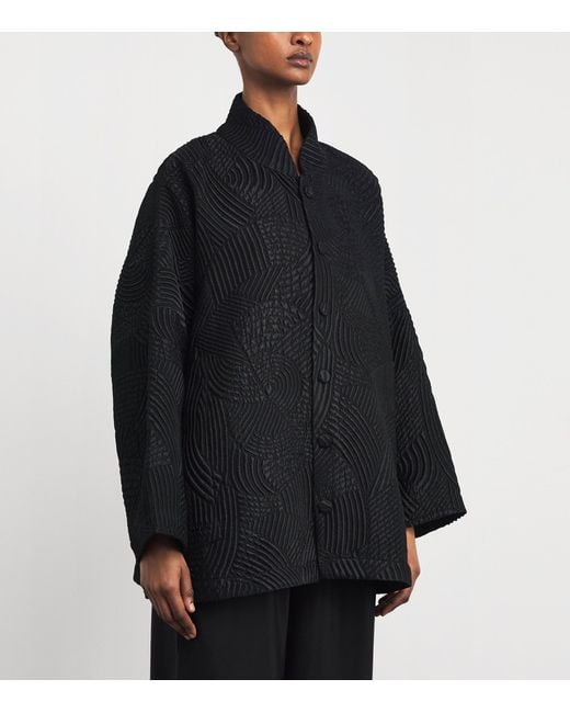 Eskandar Black Wool-Silk-Blend Jacket