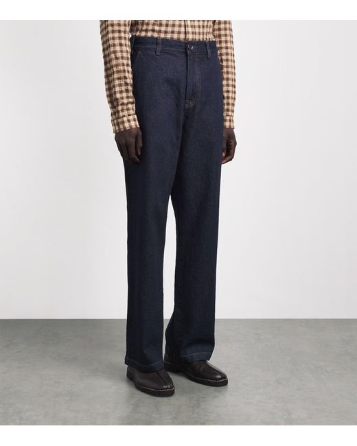 Oliver Spencer Blue Westall Denim Utility Trousers for men