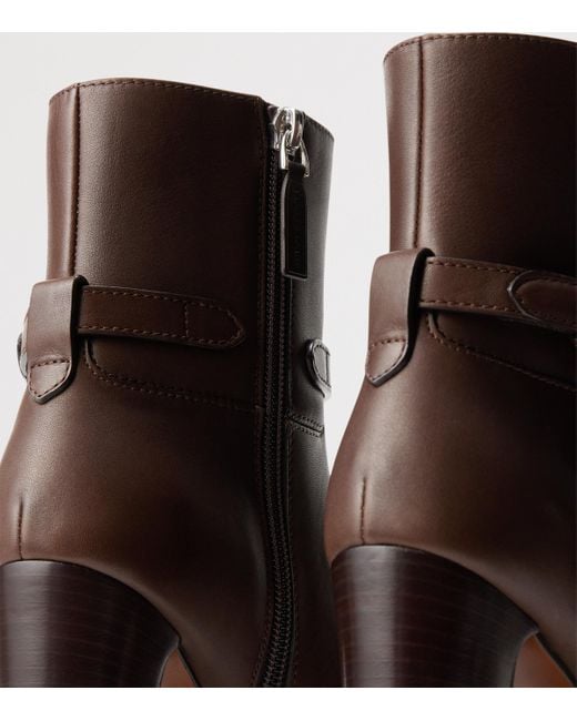 Ralph Lauren Brown Leather Donnely Ankle Boots 90