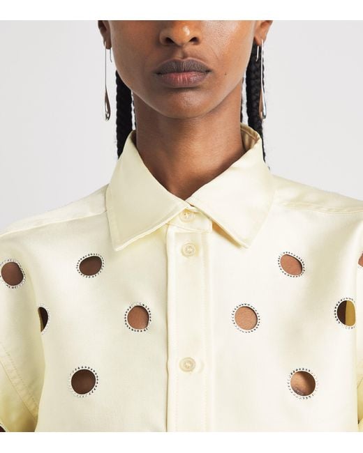 Sandro Natural Openwork Rhinestone Shirt