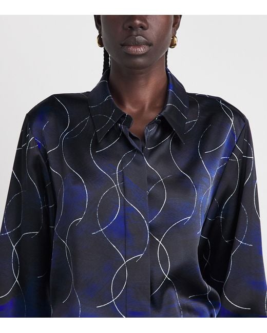 Roksanda Blue Silk Printed Leonara Blouse