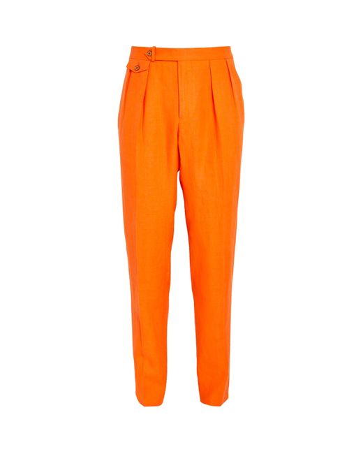 Polo Ralph Lauren Orange Linen Trousers for men