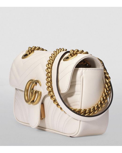Gucci Natural Mini Gg Marmont Matelassé Shoulder Bag