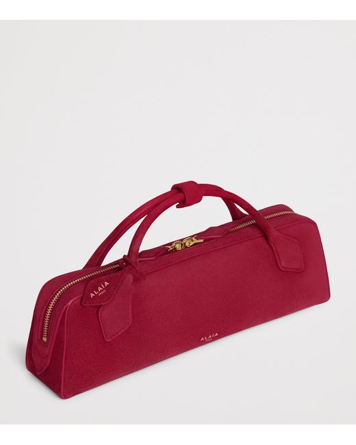 Alaïa Red Suede Le Teckel Clutch Bag