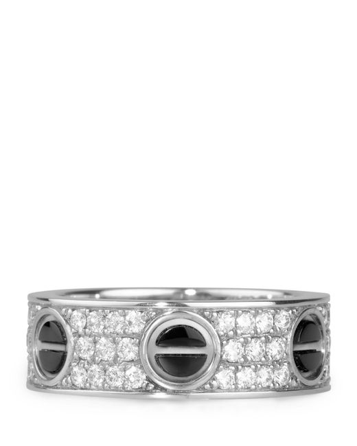 Cartier Metallic Diamond And Ceramic Love Ring