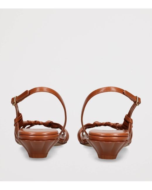 Chloé Brown Leather Estra Slingback Sandals 40