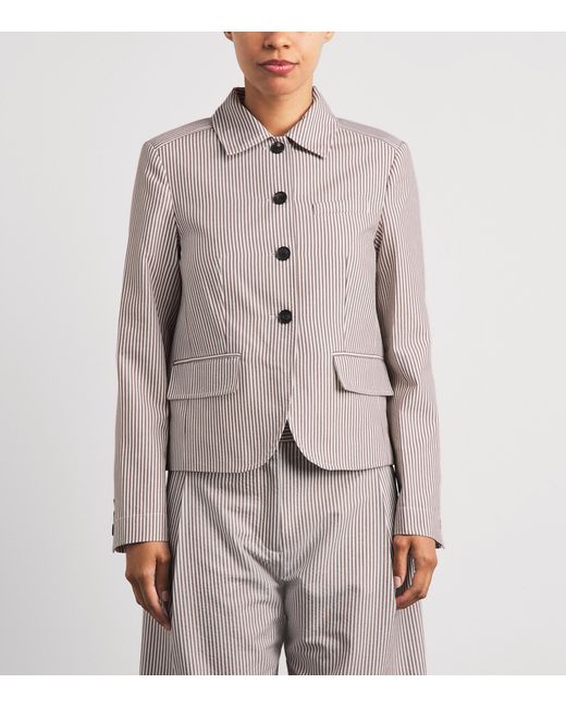ME+EM Gray Stripe Jacket
