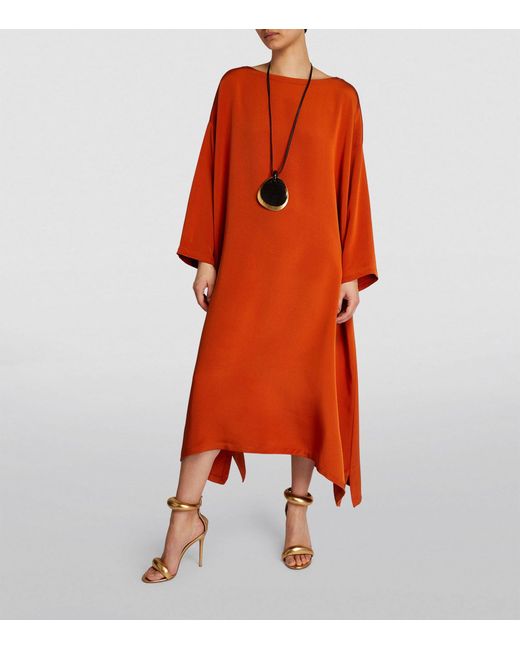 Eskandar A-line Midi Dress in Orange | Lyst Canada