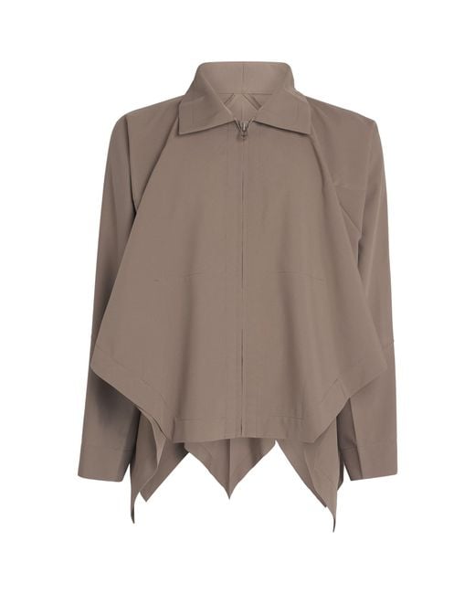 IM MEN Brown Hybrid Flat Drape Jacket for men