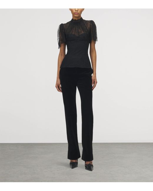 McQueen Black Lace Top