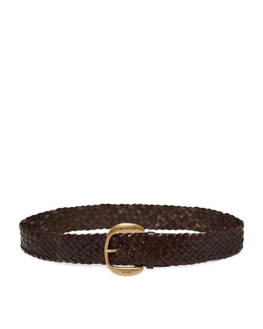 Weekend by Maxmara Brown Woven Leather Belt
