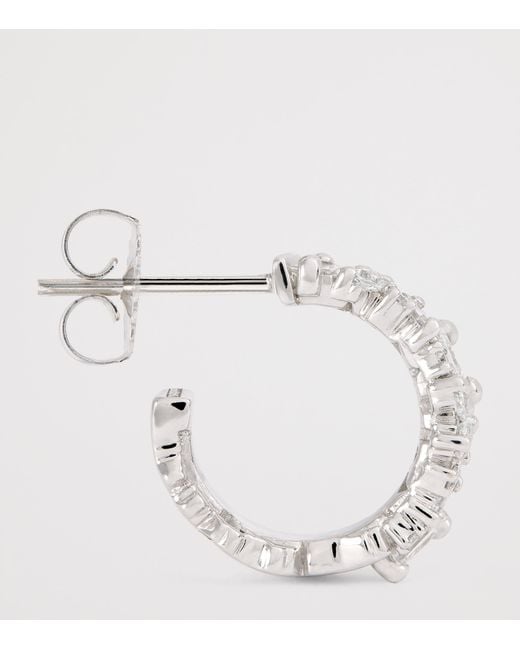 Suzanne Kalan Metallic And Diamond La Fantaisie Hoop Earrings