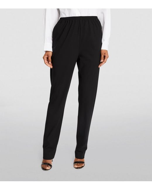 Eskandar Black Wool-Rich Trousers