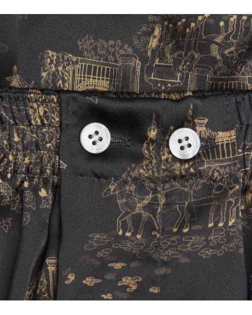 Derek Rose Black Silk Brindisi Boxer Shorts for men