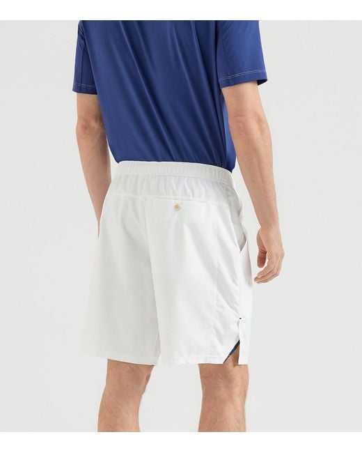 Brunello Cucinelli White Technical Bermuda Shorts for men