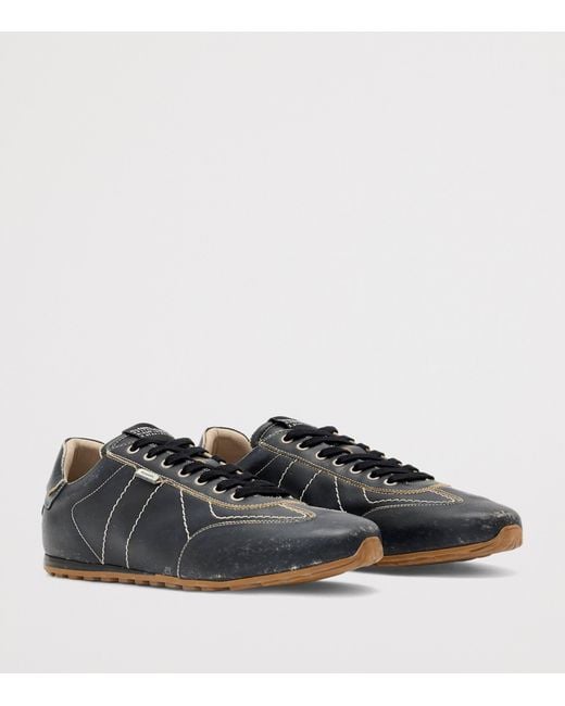 AllSaints Blue Leather Liam Sneakers for men
