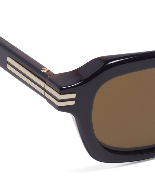 Zegna Black Acetate Foliage Sunglasses for men