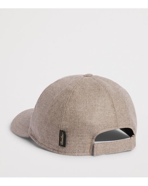 Borsalino Brown Wool-Cashmere Hiker Cap for men