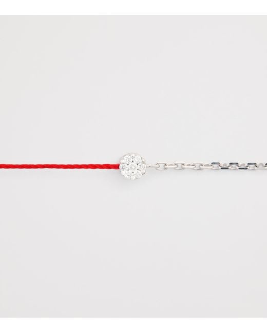 RedLine Metallic And Diamond Illusion Half-Chain Bracelet
