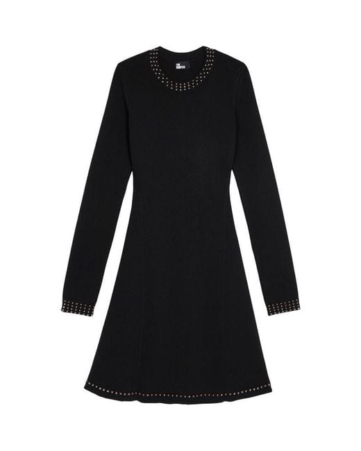 The Kooples Black Studded Mini Dress