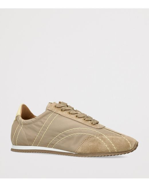 Totême  Brown Suede Flex Sneakers