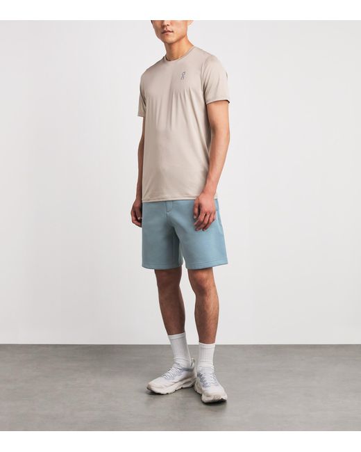 On Shoes Blue Focus Tech Shorts for men