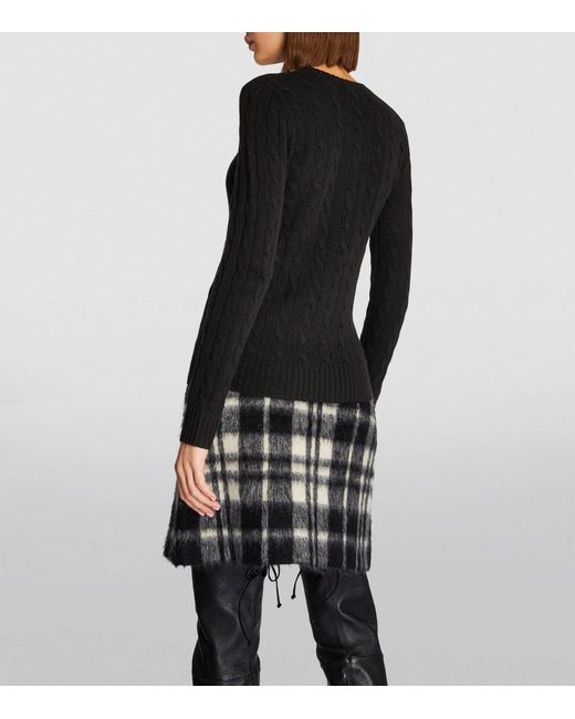 Polo Ralph Lauren Black Cable-knit Sweater