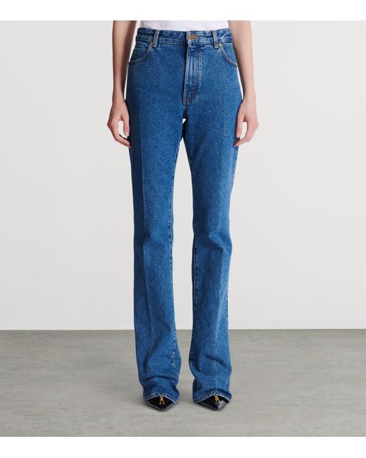 Balmain Blue Elongated Straight Jeans