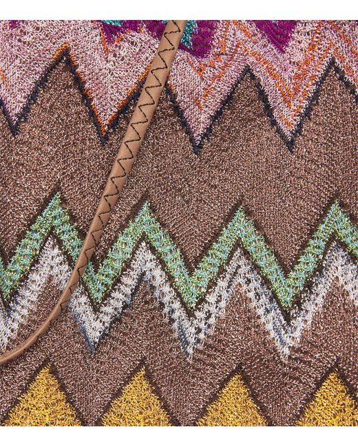 Missoni Multicolor Metallic-Thread Zigzag Swimsuit