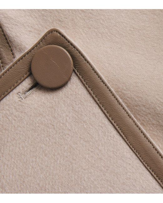 Yves Salomon Natural Wool-Cashmere Long Cape