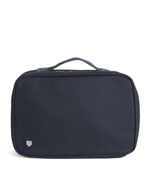 Barbour Blue Cotton Canvas Cascade Wash Bag for men