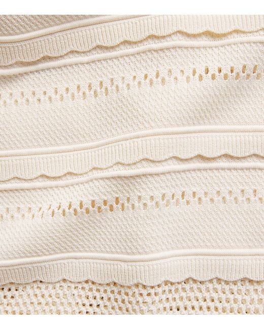 Devon Windsor White Crochet Yasmin Maxi Skirt