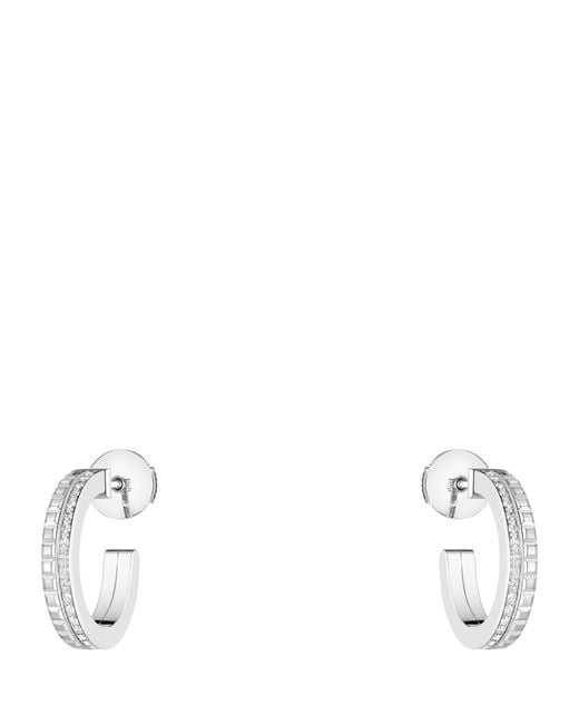 Boucheron White Quatre Radiant Edition Hoop Earrings