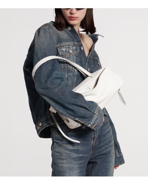 Balenciaga Natural Small Leather Carrie Bowling Top-Handle Bag