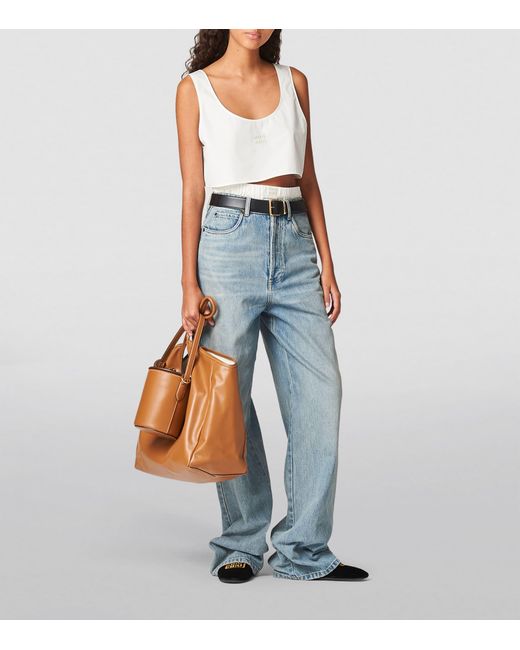 Miu Miu Blue Straight-Leg Jeans
