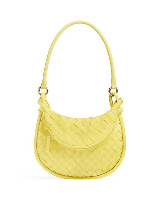 Bottega Veneta Yellow Small Leather Gemelli Shoulder Bag