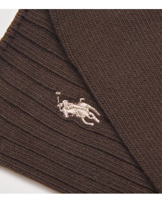 Polo Ralph Lauren Brown Cotton-Blend Classic Crew Socks for men